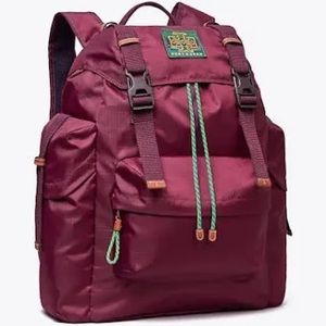 Tory Burch Ripstop Backpack Burgundy